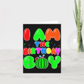 I Am The Birthday Boy Funny Watermelon Birthday Fa Karte (Vorderseite)