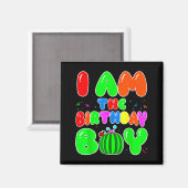I Am The Birthday Boy Funny Watermelon Birthday Fa Magnet (Vorderseite/Rückseite)