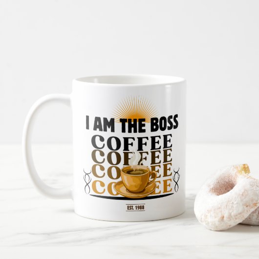 I am the boss Coffee  Kaffeetasse (Mit Donut)