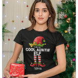 I am The Cool Auntie Elf Funny Elf T-Shirt<br><div class="desc">Diseño lindo para navidad con la frase "i am the cool auntie elf" con el nombre personzalible de la tia. Este divertido diseño es ideal para reuniones familiares de navidad. No lo piense y adquiera la suya ahora.</div>