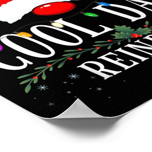 I Am The Cool Dad Reindeer Christmas Family Poster (Ecke)