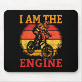 I Am The Engine Mountain Biker Sunset Mousepad (Vorne)