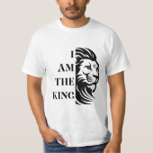 I am the King | Cool Lion Face Typography T-Shirt (Vorderseite)