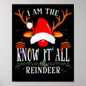 I Am The Know It All Reindeer Christmas Family Poster (Vorne)