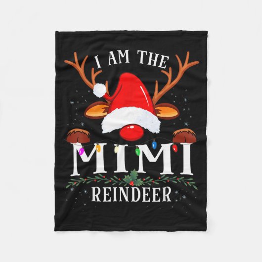 I Am The Mimi Reindeer Christmas Family Fleecedecke (Vorderseite)
