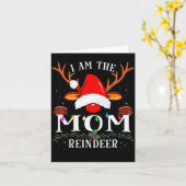 I Am The Mom Reindeer Christmas Family Karte (Gelbe Blume)