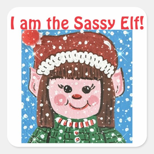 I am the Sassy Elf Sticker (Vorderseite)