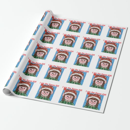 I am the Sassy Elf Wrapping Paper Geschenkpapier (Ungerollt)