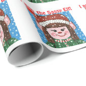 I am the Sassy Elf Wrapping Paper Geschenkpapier (Rolleneckpunkt)