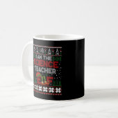 I am The Science Teacher Funny Christmas Ugly Swea Kaffeetasse (Vorderseite Links)