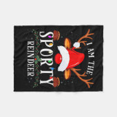 I Am The Srty Reindeer Christmas Family  Fleecedecke (Vorderseite (Horizontal))