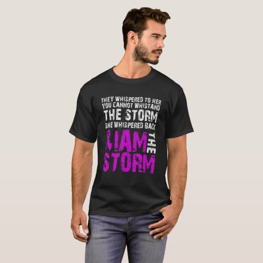 I Am The Storm Domestic Violence Awareness Purple T-Shirt (Vorne ganz)