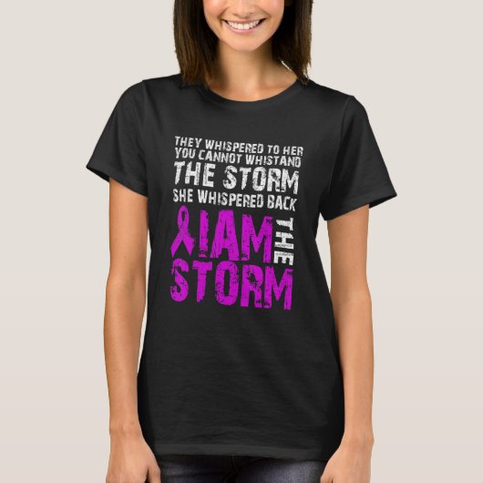 I Am The Storm Domestic Violence Awareness Purple T-Shirt (Vorderseite)