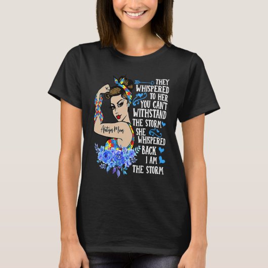 I Am The Storm Strong Woman Autism Awareness Puzzl T-Shirt (Vorderseite)