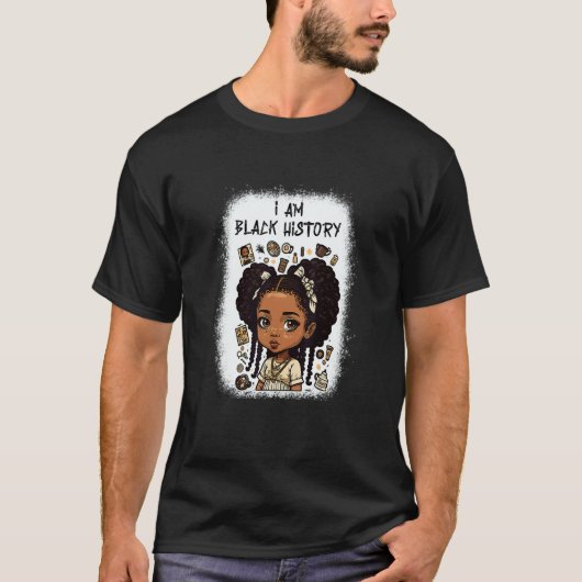 I Am The Strong African Queen girls Black History  T-Shirt (Vorderseite)