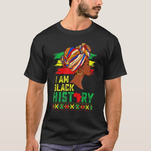 I Am The Strong African Queen Girls Black History T-Shirt (Vorderseite)