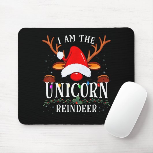 I Am The Unicorn Reindeer Christmas Family Mousepad (Mit Mouse)