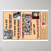 "I Am Transgender" 19" x 13", Poster (Glossy) (Vorne)