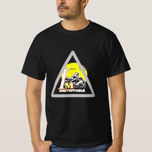 'I Am Unaufhaltsam' Rider Triangle Motivierend T-Shirt (Vorderseite)