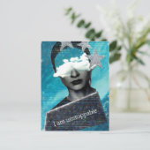 I am Unstoppable Mixed Media Collage Postkarte (Stehend Vorderseite)