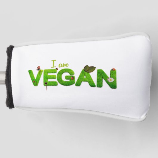 I am Vegan Golf Club Cover Headcover (Vorderseite)