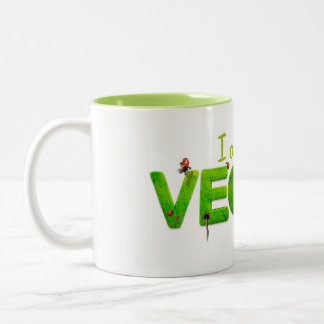 I am Vegan Golf Club Cover Zweifarbige Tasse