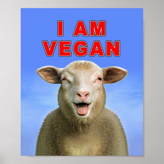 I AM VEGAN POSTER (Vorne)
