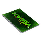 I Am Vegan Written With A Grassy Nature Texture Notizblock (Rechte Seite)