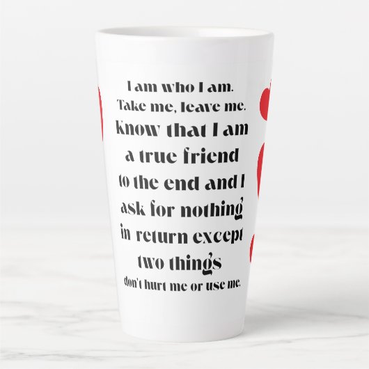 I Am Who I am collection. Milchtasse (Vorderseite)