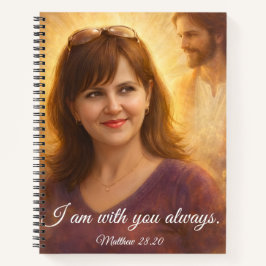 I Am With You Always Custom Photo Notebook  Notizblock