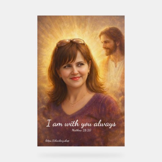 I Am With You Always" Watercolor Wall Poster (Vorderseite)
