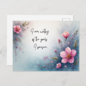 I Am Worthy of the Goals I Pursue Affirmation Postkarte (Vorne/Hinten)