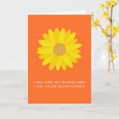 I am Your Sunflower Love Valentine Anniversary Karte (Gelbe Blume)