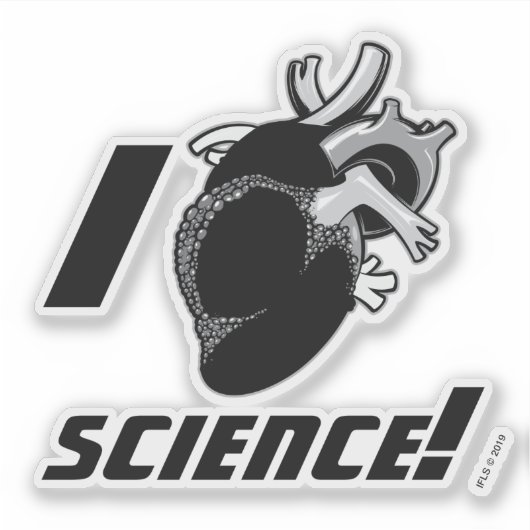 I (Anatomisches Herz) Wissenschaft Aufkleber (Vorderseite)