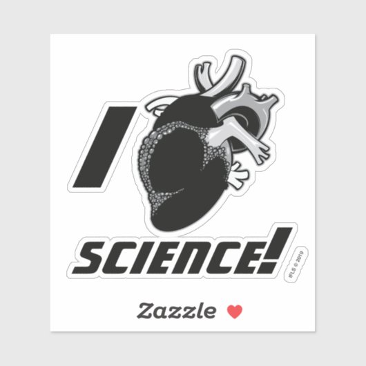I (Anatomisches Herz) Wissenschaft Aufkleber (Blatt)