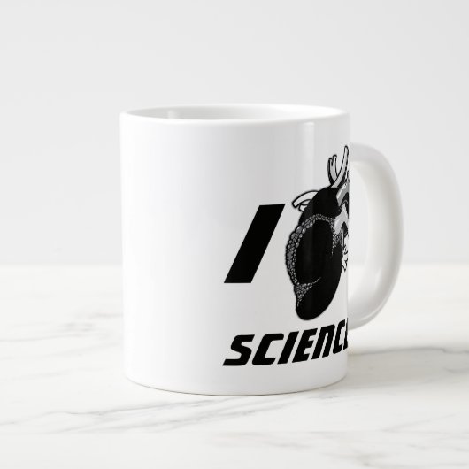 I (Anatomisches Herz) Wissenschaft Jumbo-Tasse (Vorderseite Rechts)
