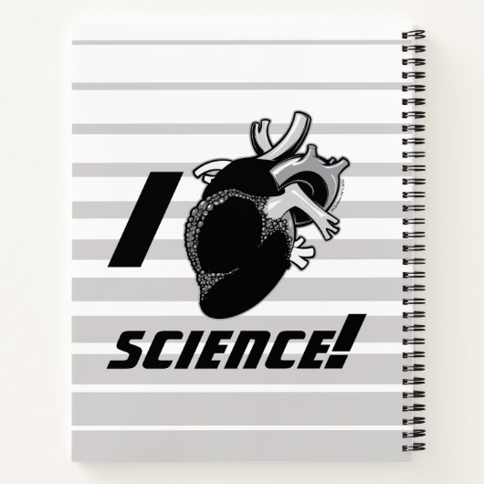 I (Anatomisches Herz) Wissenschaft Notizblock (Rückseite)