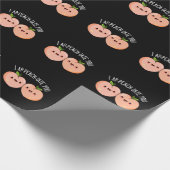 I apfirate you Funny Peach Pun Dark BG Geschenkpapier (Ecke)