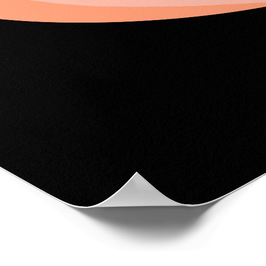 I apfirate you Funny Peach Pun Dark BG Poster (Ecke)