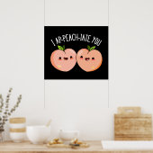 I apfirate you Funny Peach Pun Dark BG Poster (Küche)