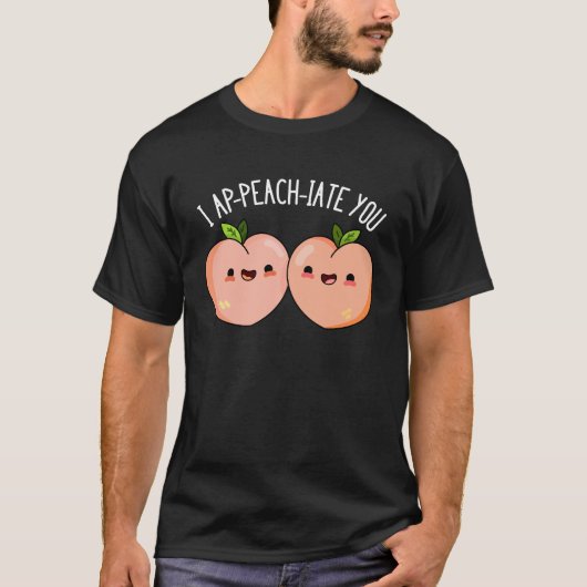 I apfirate you Funny Peach Pun Dark BG T-Shirt (Vorderseite)