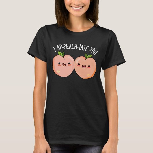 I apfirate you Funny Peach Pun Dark BG T-Shirt (Vorderseite)