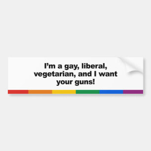 I' m ein homosexuelles liberales vegaterian autoaufkleber