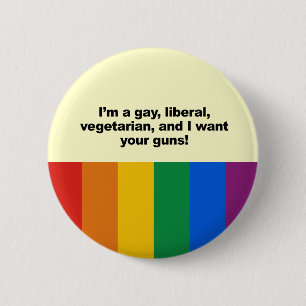 I' m ein homosexuelles liberales vegaterian button