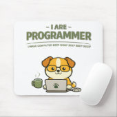 I Are Programmer Beep Boop Funny Mouse Pad Mousepad (Mit Mouse)