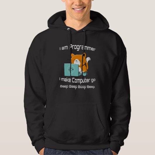 I are Programmer Cat Gamer PC Video Games Hoodie (Vorderseite)
