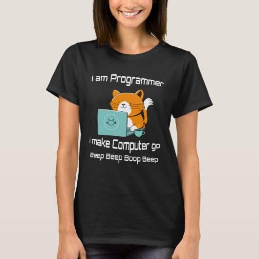 I are Programmer  Cat Gamer PC Video Games T-Shirt (Vorderseite)