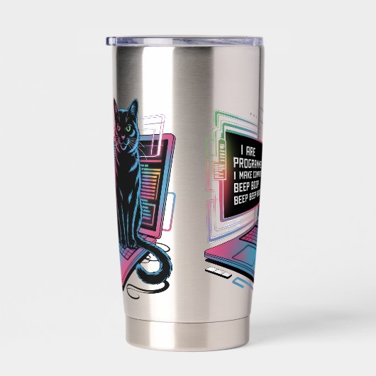 I are programmer, I make computer BEEP BOOP BEEP Thermobecher (Rechts)