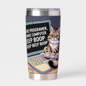 I are programmer, I make computer BEEP BOOP BEEP Thermobecher (Rückseite)