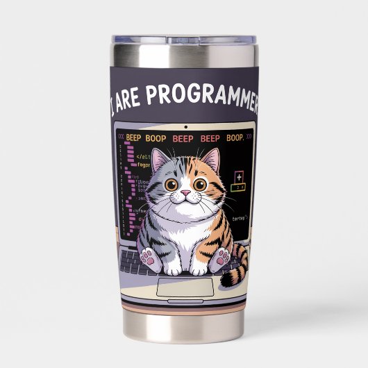I are programmer, I make computer BEEP BOOP BEEP Thermobecher (Rückseite)